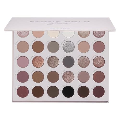 ColourPop Stone Cold Fox Eyeshadow Palette - 30 Pan Cool Tone Eye Makeup Palette with Matte & Metallic…
