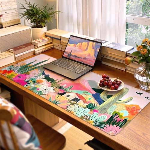 iCasso Large Gaming Mouse Pad (35"x16") - Waterproof Desk Mat with Non-Slip Rubber Base & Stitched Edges - Extended Keyboard…
