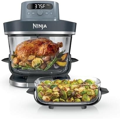 Ninja Crispi Pro 6-in-1 Glass Air Fryer | With Nontoxic, 6qt & 2.5qt Containers & Lids | Microwave, Freezer…