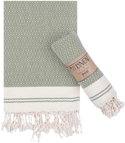 Evelynen Turkish Hand Towels for Bathroom & Kitchen Towels Decorative Set of 2 | Boho Farmhouse Hand Towels with Hanging Loops…