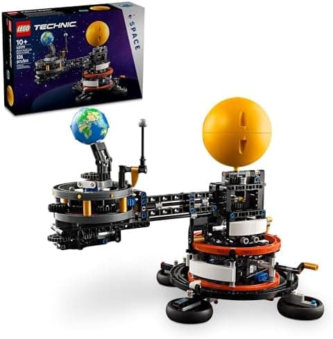 LEGO Technic Planet Earth and Moon in Orbit Building Set, Outer Space Birthday Gift for 10 Year Olds, Solar…