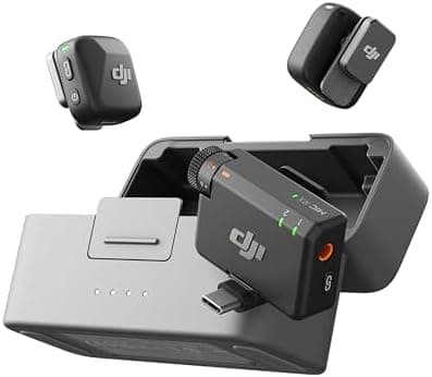 DJI Mic Mini (2 TX + 1 RX + Charging Case), Wireless Lavalier Microphone for iPhone/Camera/Android…