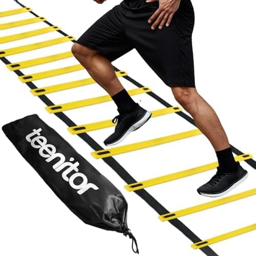 Teenitor Agility Ladder Speed Ladder Training Ladder for Soccer, Speed, Football Fitness Feet Training Carry Bag Agility Training…