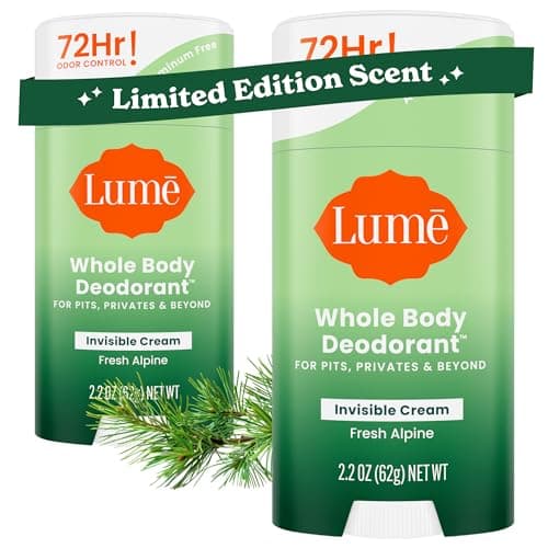 Lume Whole Body Deodorant - Invisible Cream Stick - 72 Hour Odor…