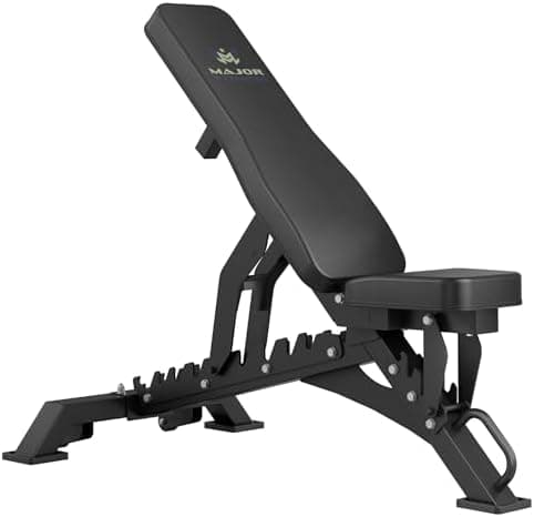 MAJOR FITNESS Weight Bench - 1300LBS Weight Capacity and 36 Adjustable Positions Strength Training Bench for Garage and Home Gym…