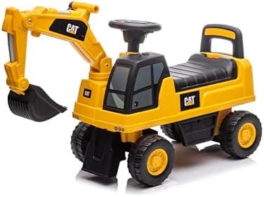 Best Ride On Cars CAT Excavator Push Car – Licensed Caterpillar Ride-On Digger Toy for Kids with Rotating Bucket & Under-Seat…