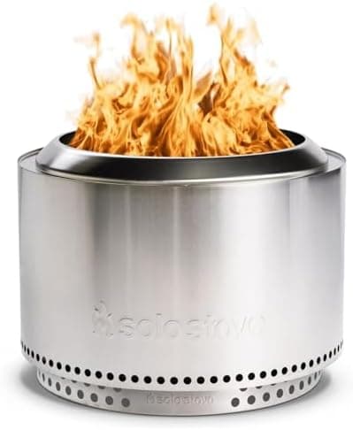 Solo Stove Yukon 27 Inch Smokeless Fire Pit with Removable Ash Pan - Wood Burning Portable Stainless Steel Outdoor Fireplace…