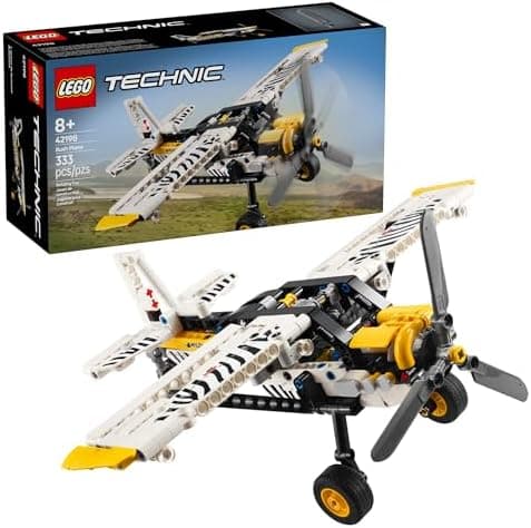 LEGO Technic Bush Plane Toy - Buildable Airplane Toy for Kids, Boys and Girls, Ages 8+ - Model Airplane Gift with Spinning…