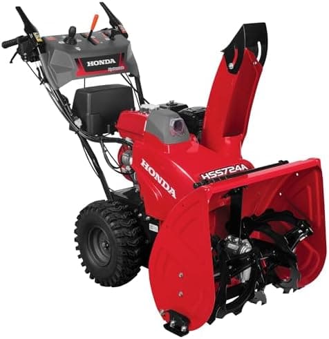 Honda HSS724 23.8-Inch Two Stage Snow Blower with Electric Start, Pneumatic Sure-Grip Tires, Clears Up to 1500 Pounds per Minute…