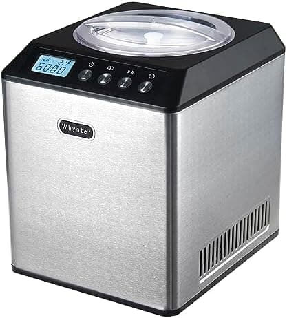 Whynter Ice Cream Maker Machine Automatic 2.1 Qt. Upright with Built-In Compressor, LCD Digital Display &…