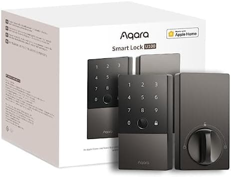 Aqara Smart Lock U100, Fingerprint Keyless Entry Door Lock with Apple Home Key, Touchscreen Keypad, Bluetooth Electronic…