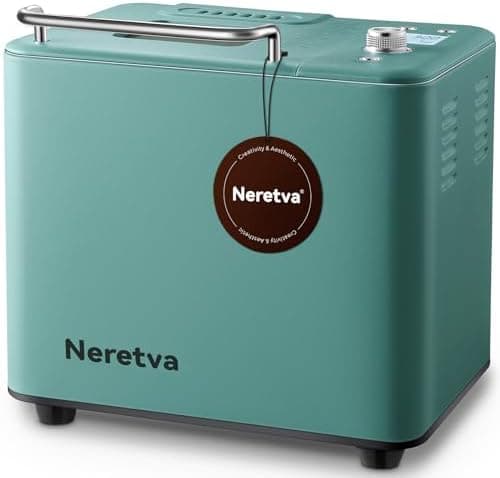 Neretva Bread Maker, 20-IN-1 2LB Bread Machine Dual Heater Bread Maker Machine Automatic with Nonstick Ceramic Pan, 15H Timer &…