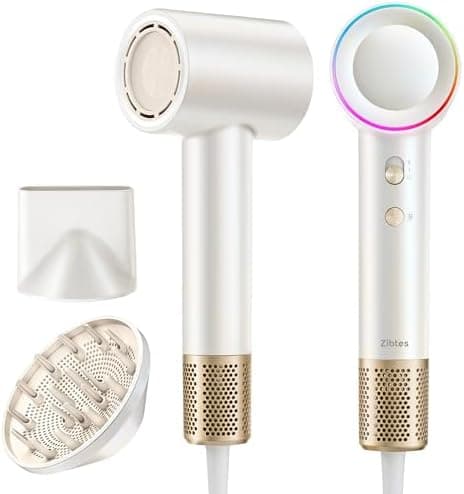 High-Speed Hair Dryer, 160,000 RPM Brushless Motor for Ultra-Fast Drying, 500M Ionic Negative for Frizz Reduce, Low Noise…