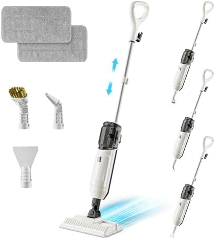 Steam Mop for Floor Cleaning, Multi-Purpose Steam Cleaner with Handheld Steamer & Accessories, Deep Cleaning Floor Steamer for…