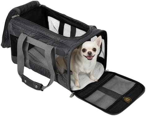 Sherpa Original Deluxe Travel Pet Carrier, Airline Approved & Guaranteed On Board - Charcoal Gray…