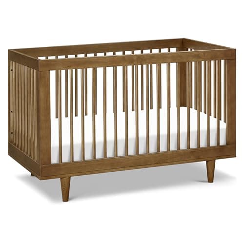 Davinci Marley 3-in-1 Convertible Crib in Walnut, Greenguard Gold and…