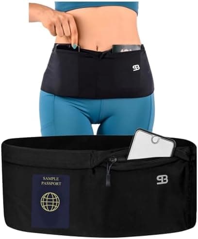 StashBandz No-Bounce Running Belt for Women & Men – Phone Holder Fits…