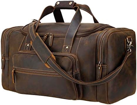 POLARE ORIGINAL Polare 23" Full Grain Cowhide Leather Gym Duffle…