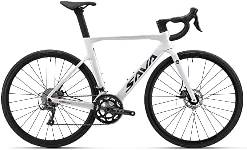 SAVADECK Carbon Disc Road Bike, Integrated Design Racing Bicycle Carbon Frame Carbon Fork with Shimano SORA R3000 Derailleur…