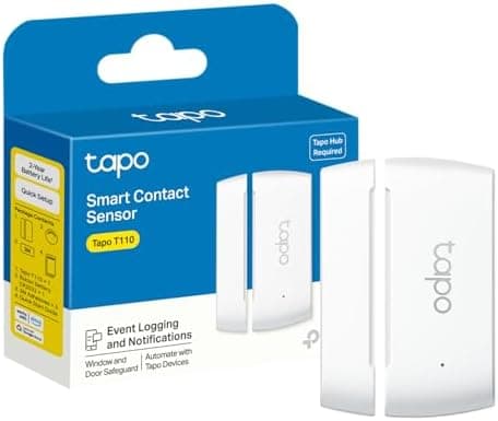 Tapo Door Sensor Mini, Requires Tapo Hub, Long Battery Life w/Sub-1G Low-Power Wireless Protocol, Contact…