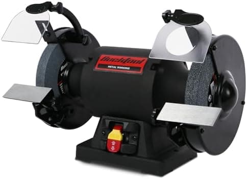 BUCKTOOL 1.0 HP 8 Inch High Speed Bench Grinder, 3590 RPM Table…