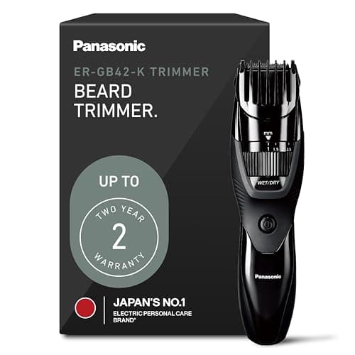 Panasonic Cordless Beard Trimmer for Men with Precision Dial, 19 Adjustable Length Settings, Rechargeable Battery, Washable…