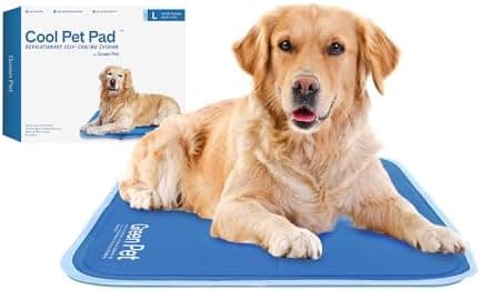 The Green Pet Shop Cool Pet Pad - Large, Blue - Self-Cooling, Pressure Activated Mat for Dogs &…
