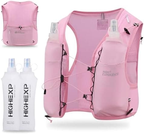 Running Vest Lightweight Packable Trail Hydration with 2 17oz Soft Flask Jogging Marathon Hiking Women Men
