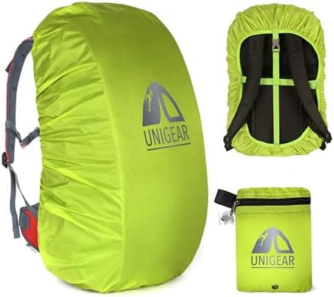 Unigear Backpack Rain Cover Waterproof Rating 5000mm Ultraportable and Durable with 2 Anti-Slip Buckle Strap…