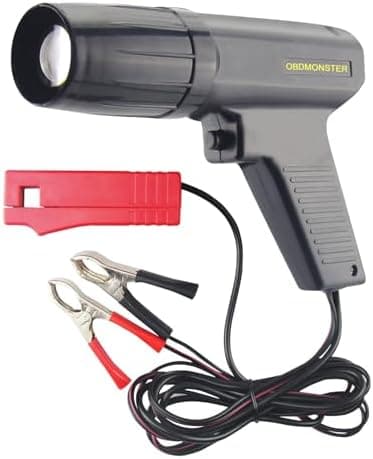 Automotive Timing Light 12V, Inductive Ignition Timing Light Gun for 2&4 Stroke Petrol Engine for Old Classical Car Motorcycle