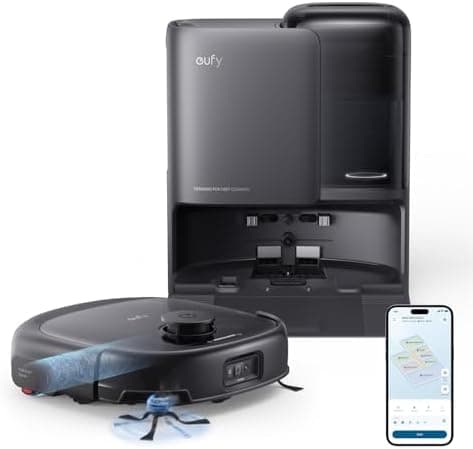 eufy E25 Robot Vacuum and Mop Combo, 20,000 Pa Suction, HydroJet Self-Clean Roller Mop, All-in-One…