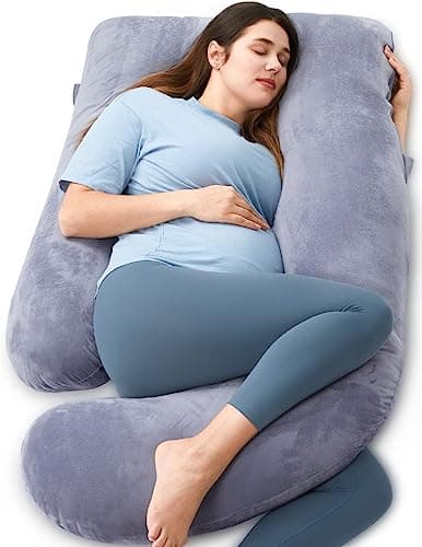 Momcozy Pregnancy Pillows for Sleeping, U Shaped Full Body Maternity…