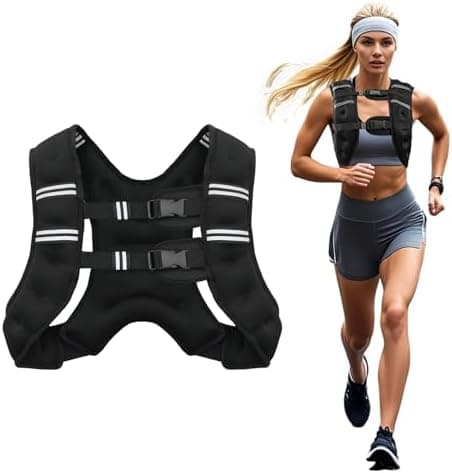 Poudee Weighted Vest, 6lb/8lb/10lb/12lb/16lb/20lb/25lb/30lb Weight Vest for Men Women, Body Weight Vests Adjustable with…