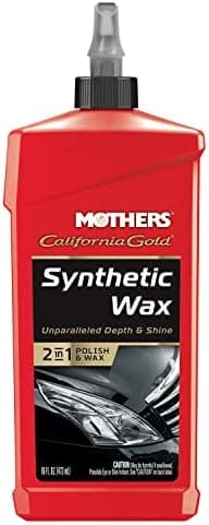 Mothers California Gold Synthetic Wax, 16 oz. — Long-Lasting Protection with Micro-Encapsulated Polymers, Polishes, Enhances…