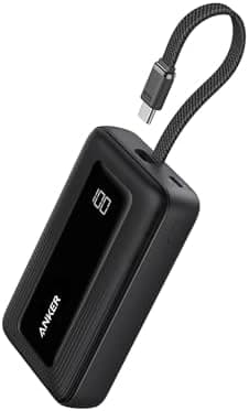 Anker Portable Charger, 10,000mAh 30W Power Bank, USB-C in and Out Fast Charging Battery Pack, Travel Essential Phone Power Bank…