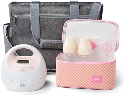 SPECTRA S2 Plus Electric Breast Milk Pump with Tote Bag, Bottles and Cooler for Baby Feeding