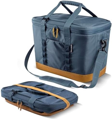 CleverMade Pacifica Collapsible Cooler Bag – Large Portable Cooler Bag for Travel, Foldable Insulated Cooler…
