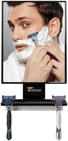 ToiletTree Products Fogless Shower Mirror - Anti-Fog Mirror - Adjustable Shaving Mirror with a Squeegee - Rust-Proof…