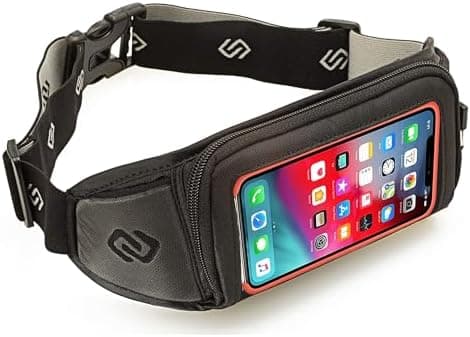 Sporteer Kinetic K1 No-Bounce Running Belt - Fits Large Phones up to 6.8" Screen (iPhone 17/16/15 Pro Max, Galaxy S26/S25 Ultra…