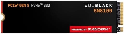 WD_Black SN8100 2TB NVMe SSD - PCIe 5.0x4, M.2 2280, Up to 14,900MB/s Read Speed, up to 11,000MB/s Write…