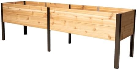 Gardener's Supply Company Elevated Cedar Raised Garden Bed | 2' x 8' Heavy Duty Standing Planter…