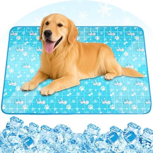 Dog Cooling Mat, Pet Cooling Mat with Non-Toxic Solid Gel, Self-Cooling Pad for Dogs, Waterproof, Durable Cooling Bed for Indoor…