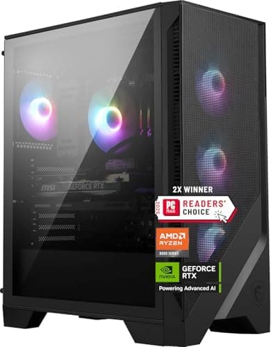 msi Codex Z2 Gaming Desktop: AMD R7-8700F, GeForce RTX 5070, 32GB DDR5, 2TB m.2 NVMe SSD, USB Type-C, VR-Ready, Windows 11 Home…