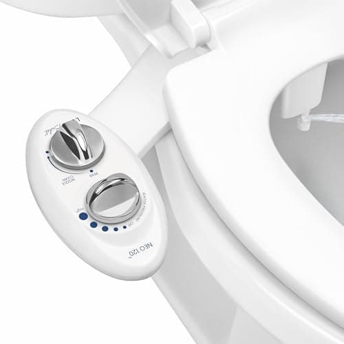 LUXE Bidet NEO 120 - Single Nozzle, Self-Cleaning, Non-Electric Bidet Attachment for Toilet Seat, Adjustable Water Pressure, Rear…
