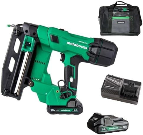 Metabo HPT 18V MultiVolt Brushless Pro 16-GA Straight Finish Nailer Kit, 16 Gauge Finish Nailer, Power Tool with 2.0Ah Lithium…