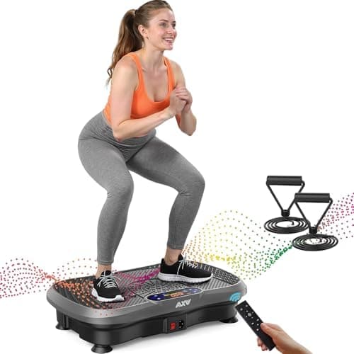 AXV Vibration Plate Fitness Platform Exercise Machine Vibrating Shaking Full Body Shaker Workout Vibrate…