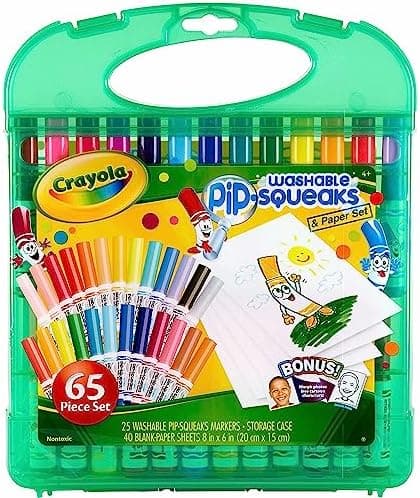 Crayola Pip-Squeaks Washable Marker Set (65ct), Coloring Set, Drawing Art Supplies for Kids, Spring…