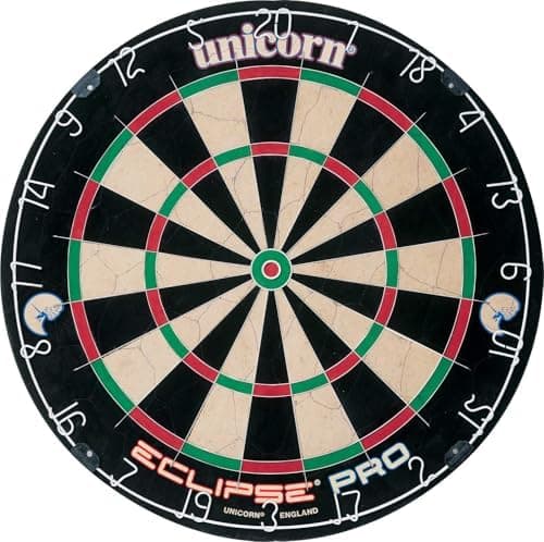 Unicorn Eclipse Pro & Ultra Championship Edition Bristle Steel Tip Dartboards - Ultra-Slim Wire, Staple-Free Bullseye-Increased…