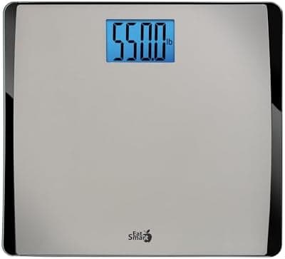 Eat Smart Precision 550 Pound Extra-High Capacity Digital Bathroom Scale, Extra-Wide Platform, Stainless Steel Body Weight Scale…
