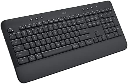 Logitech Signature K650 Comfort Full-Size Wireless Keyboard with Wrist Rest, BLE Bluetooth or Logi Bolt USB Receiver…